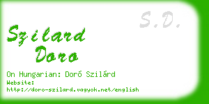 szilard doro business card